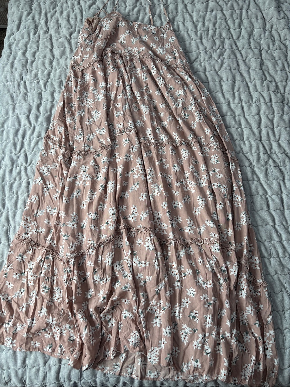 Women's Floral Maxi Dress in Mauve Pink